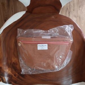 Clare V. Grande Fanny in Couio Perf w/Red Zipper